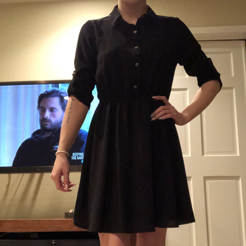 Black Monteau button up dress